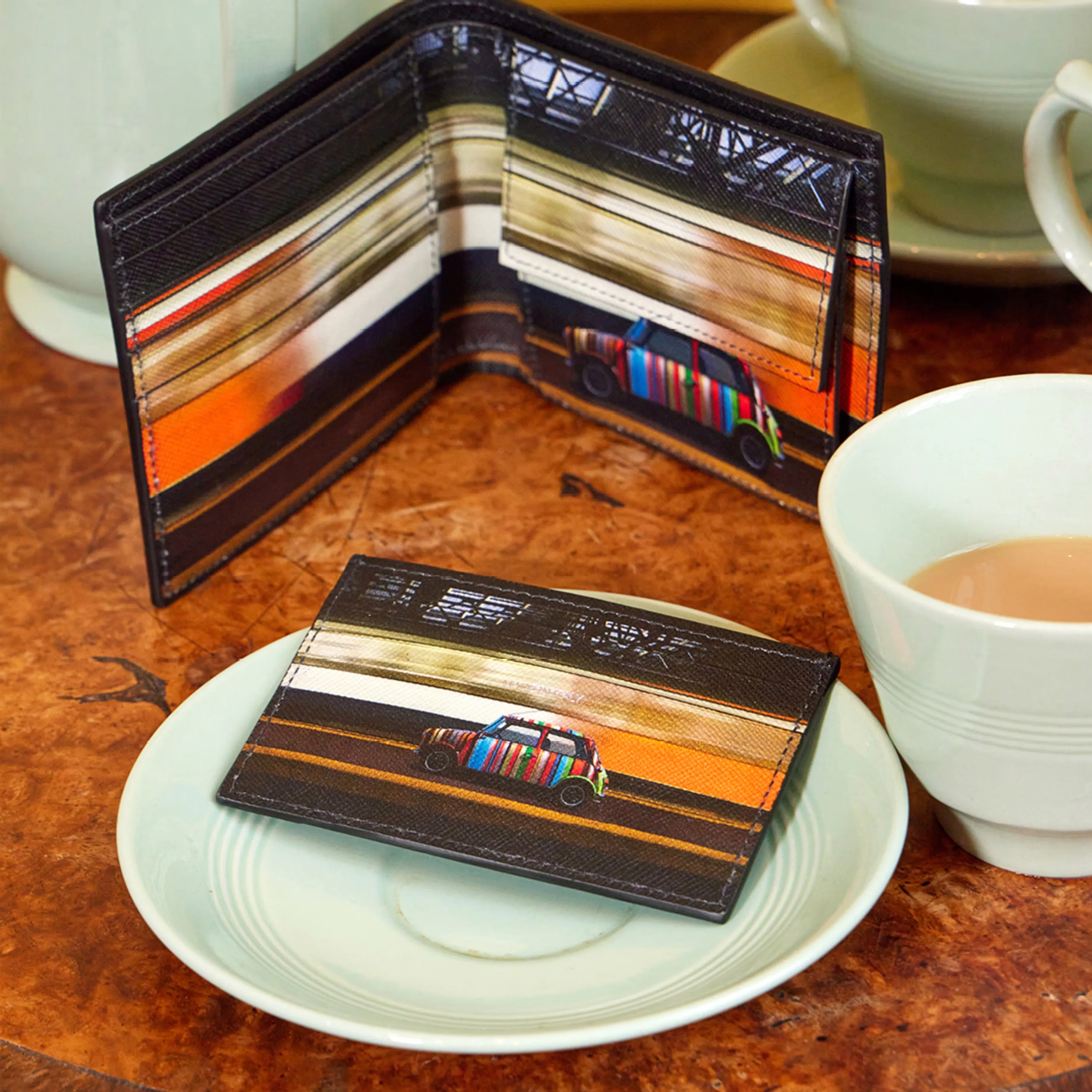 Paul Smith Commuter Mini Print Card Holder Black