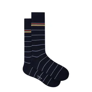 Paul Smith Cotton-Blend Pinstripe Socks Navy