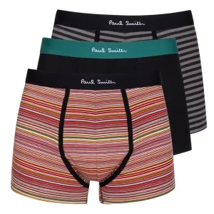 Paul Smith Cotton-Blend Signature Stripe Mixed Boxer Briefs Three Pack