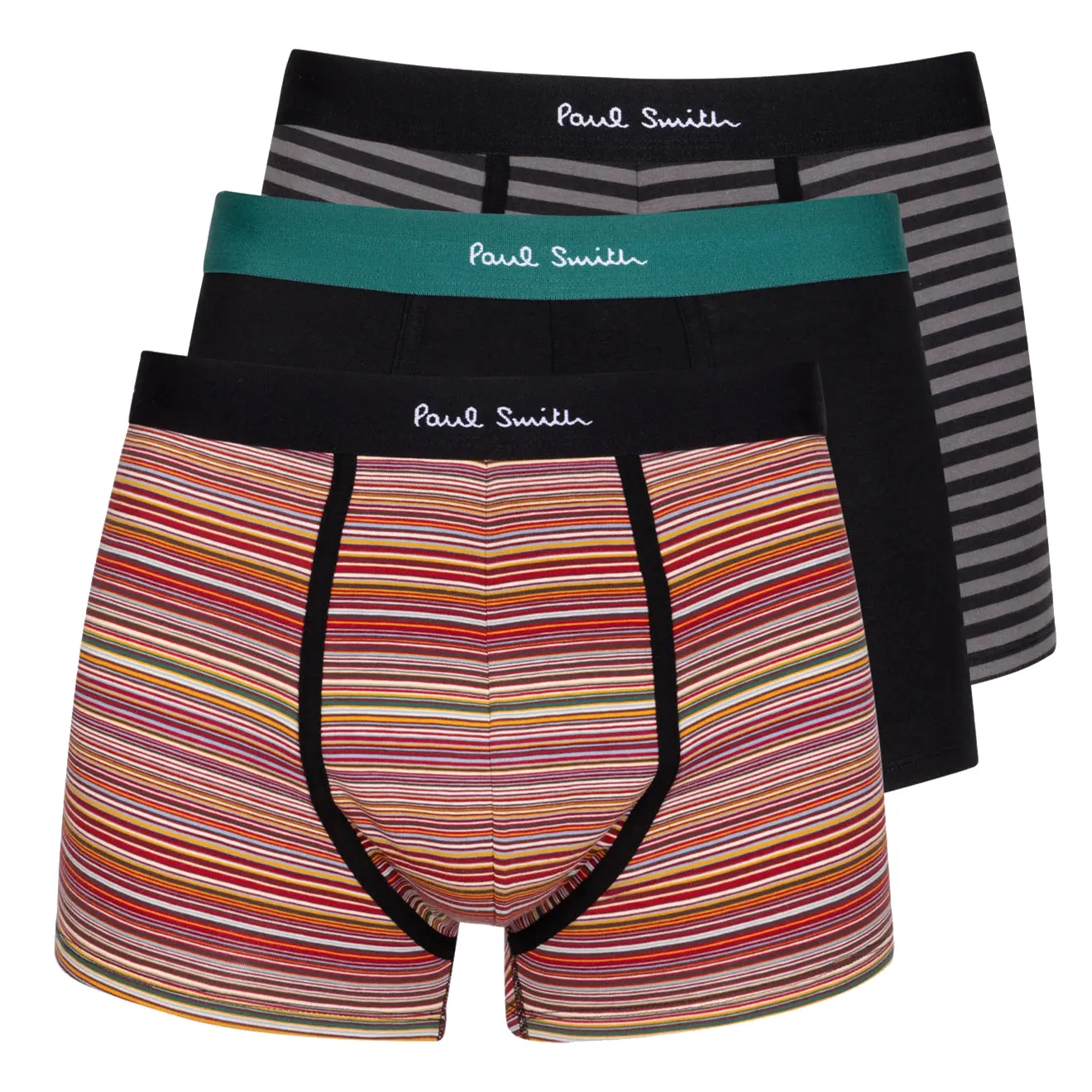 Paul Smith Cotton-Blend Signature Stripe Mixed Boxer Briefs Three Pack