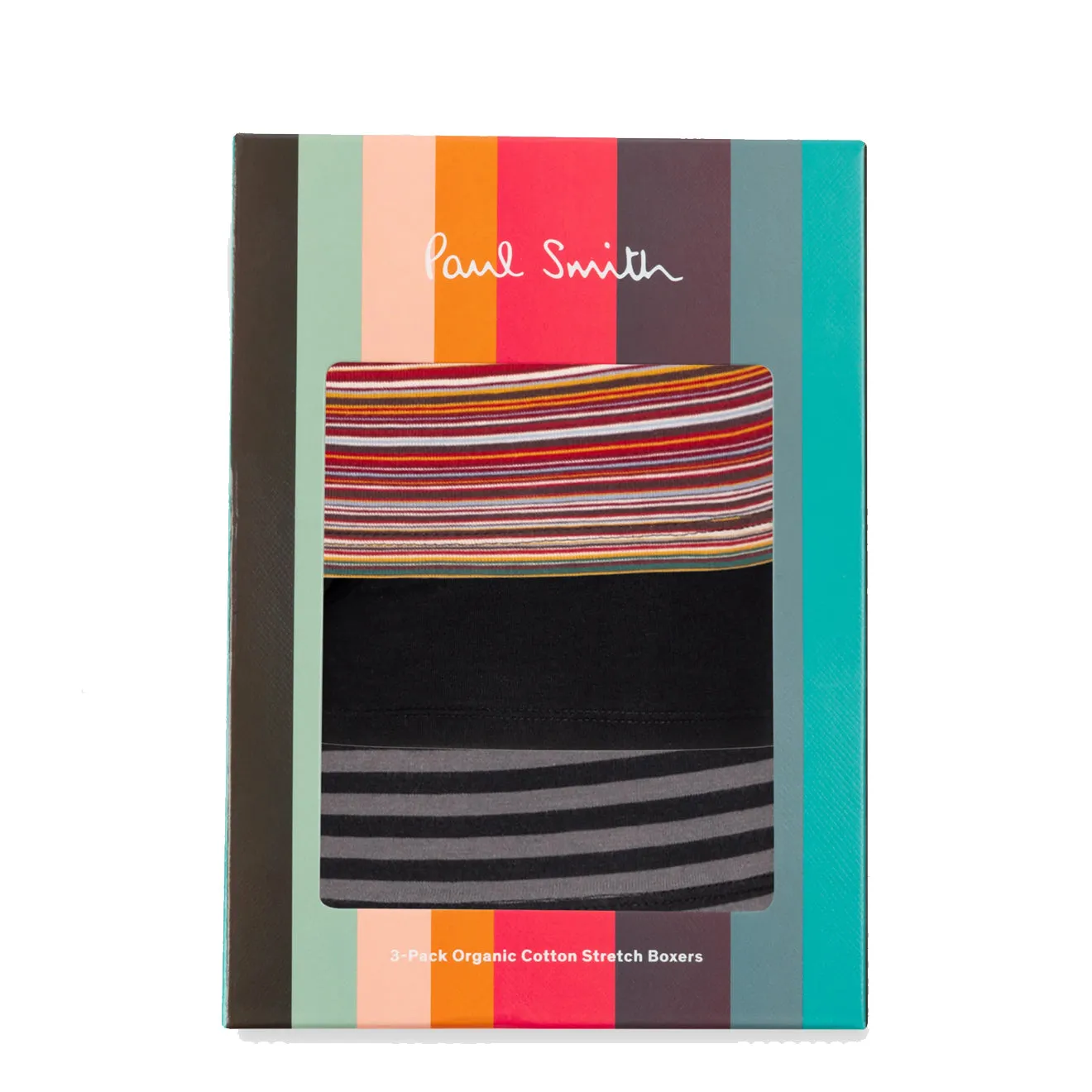 Paul Smith Cotton-Blend Signature Stripe Mixed Boxer Briefs Three Pack