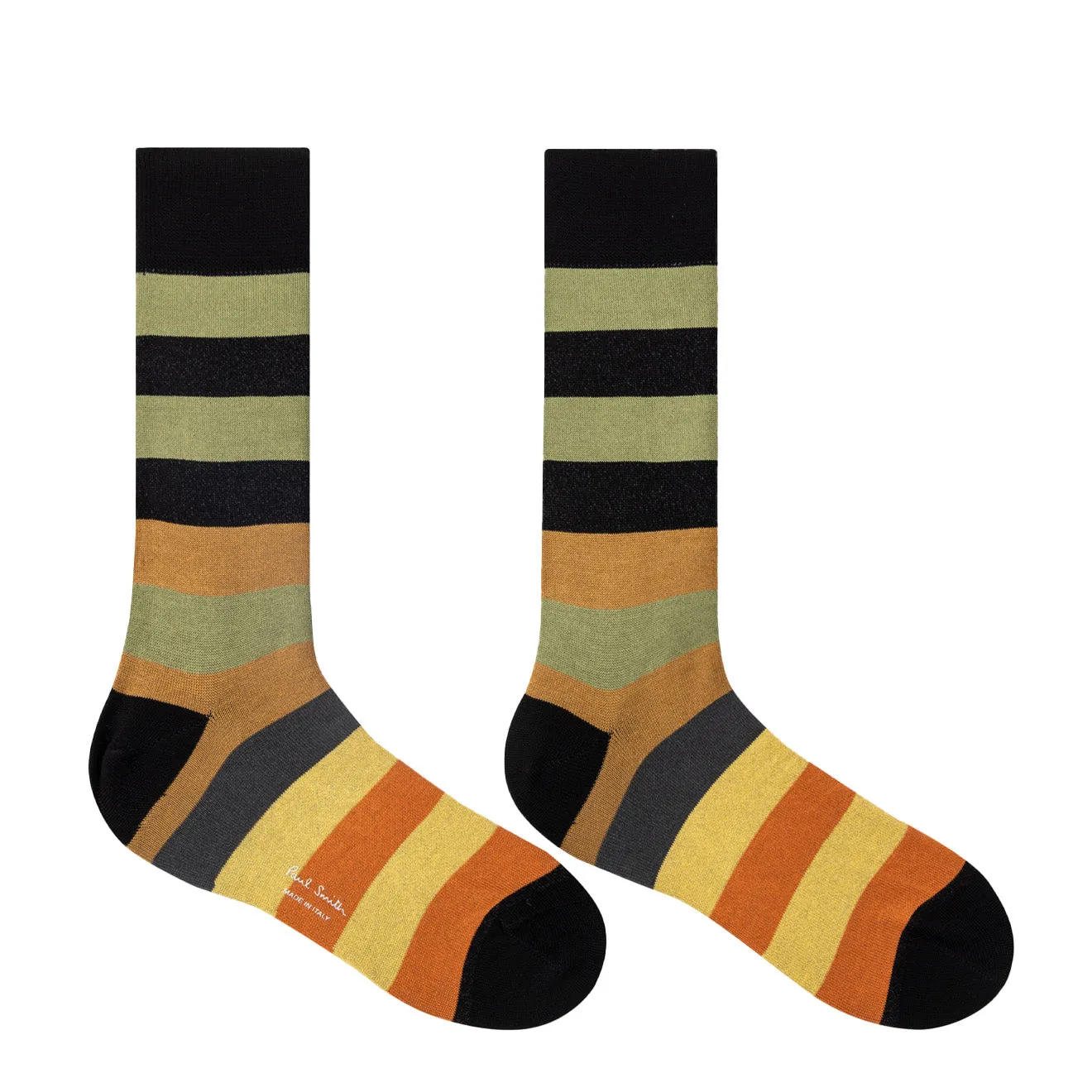 Paul Smith Cotton-Blend Stripe Socks Black