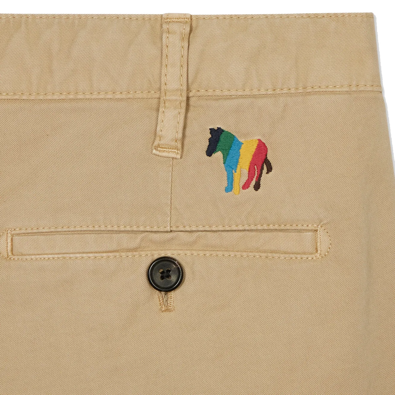 Paul Smith Cotton-Twill Broad Stripe Zebra Shorts Light Beige