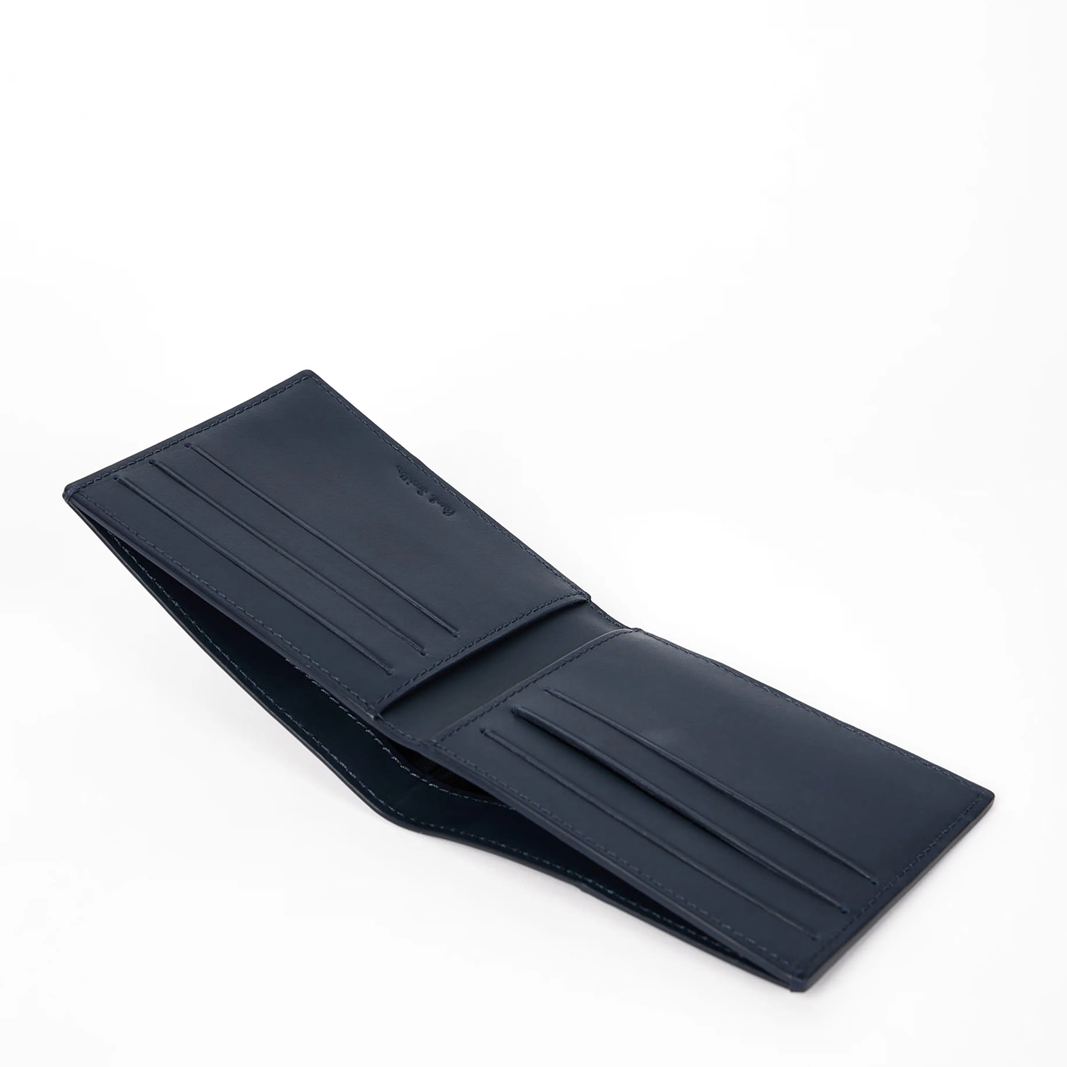 Paul Smith Leather Compact Billfold Wallet Navy