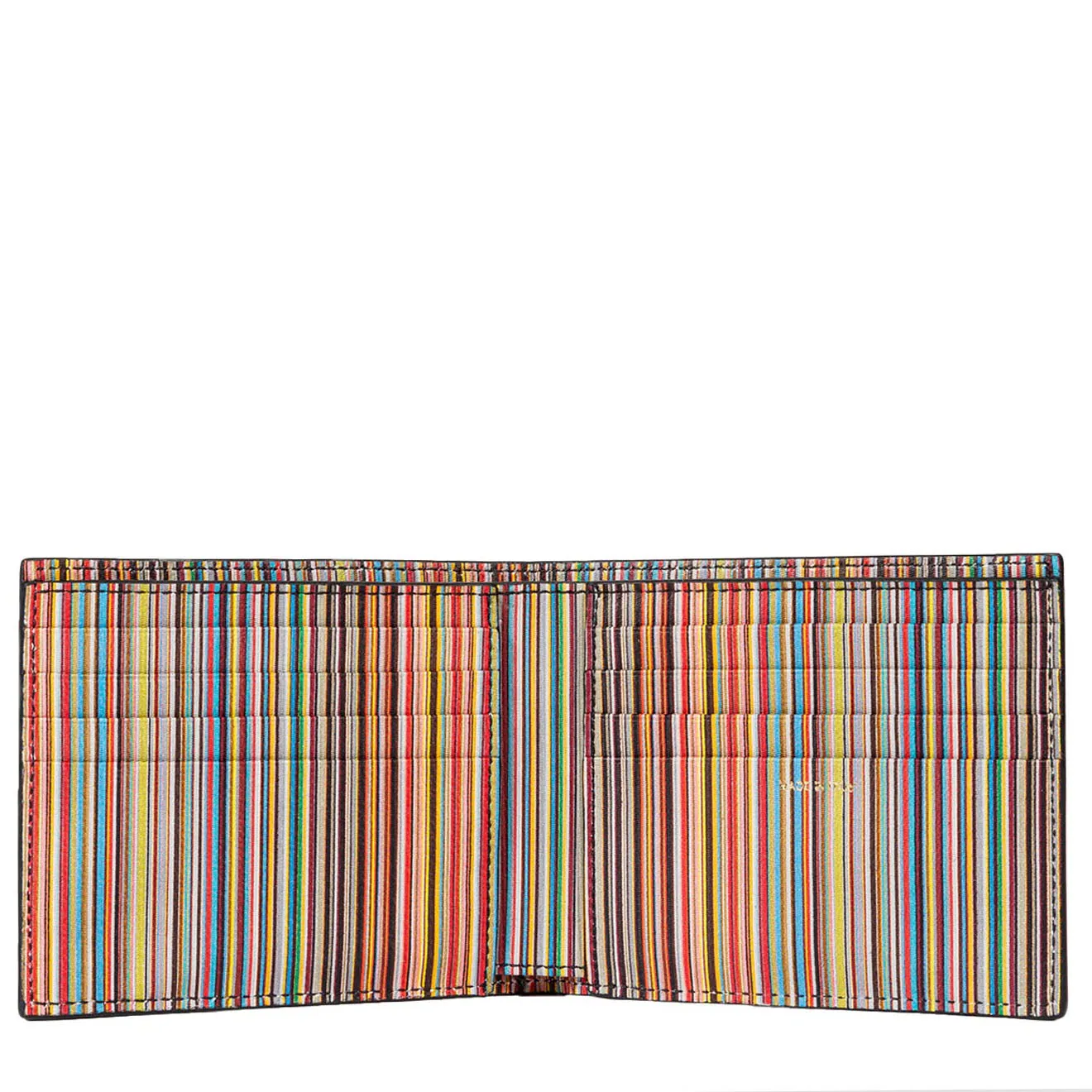 Paul Smith Leather Signature Stripe Interior Billfold Wallet Black