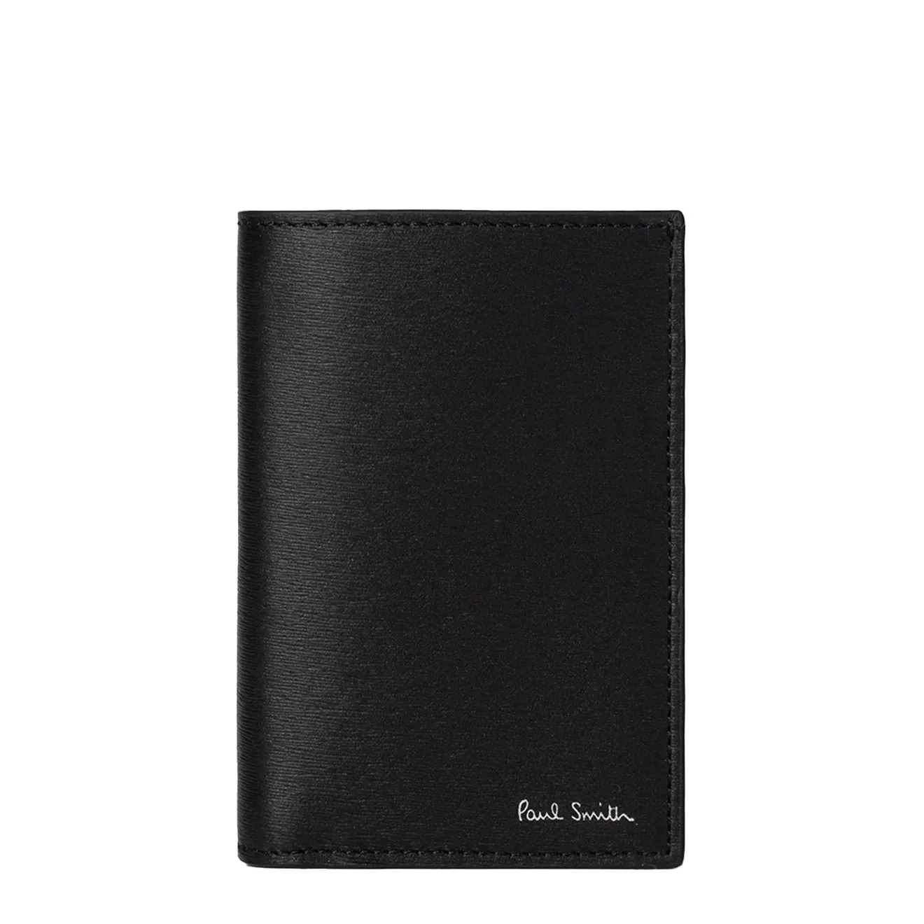 Paul Smith Mini Stripe Leather Bi-Fold Wallet Black