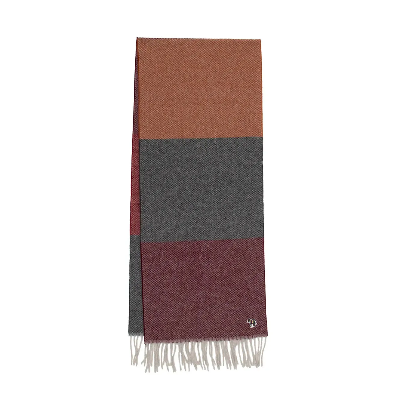 Paul Smith Scarf PS Zebra Black Red / Grey / Orange