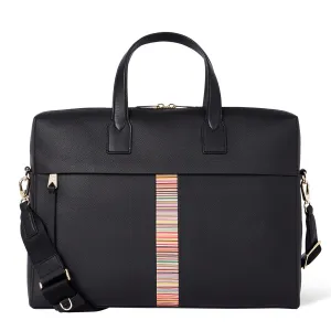 Paul Smith Signature Stripe Folio Bag Black