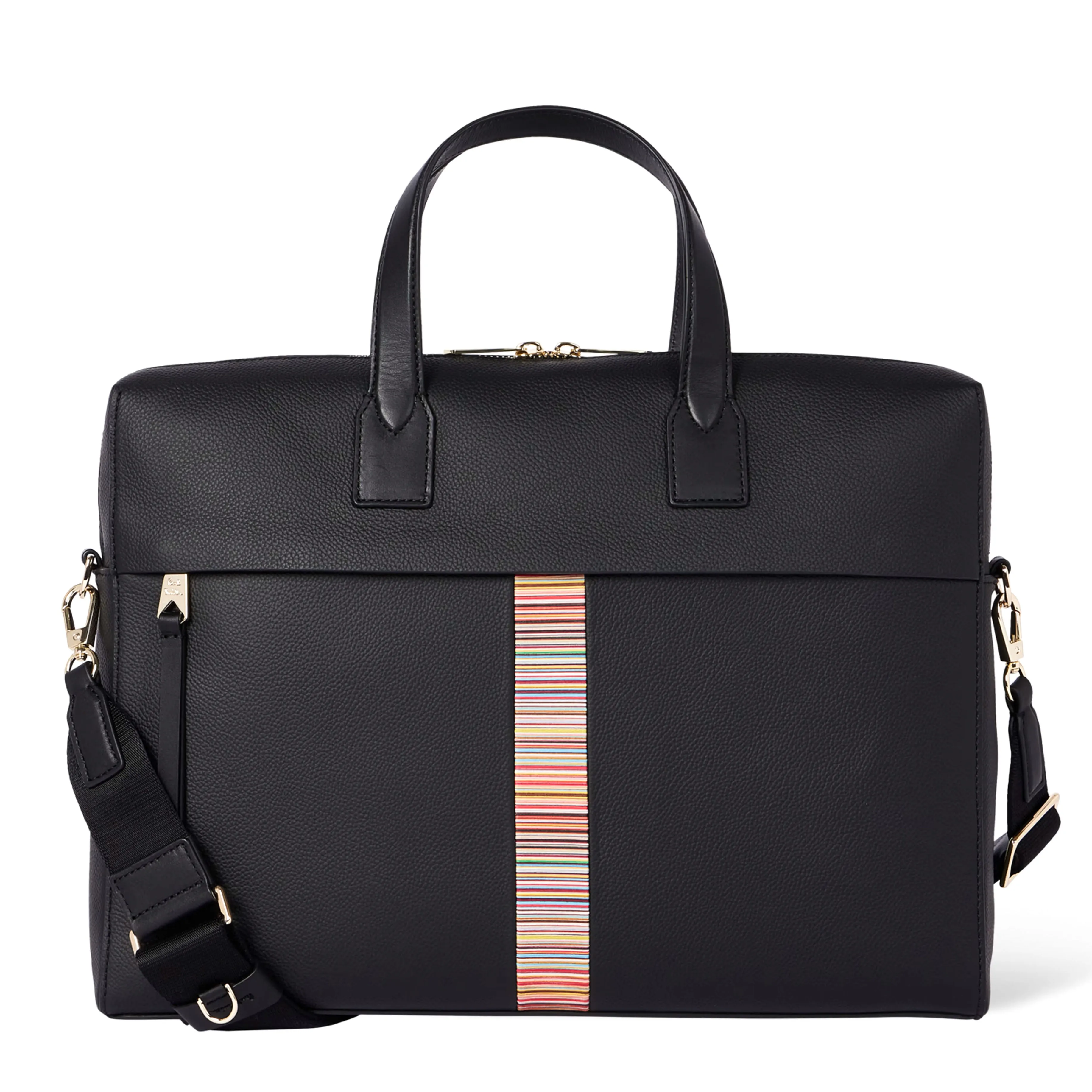 Paul Smith Signature Stripe Folio Bag Black