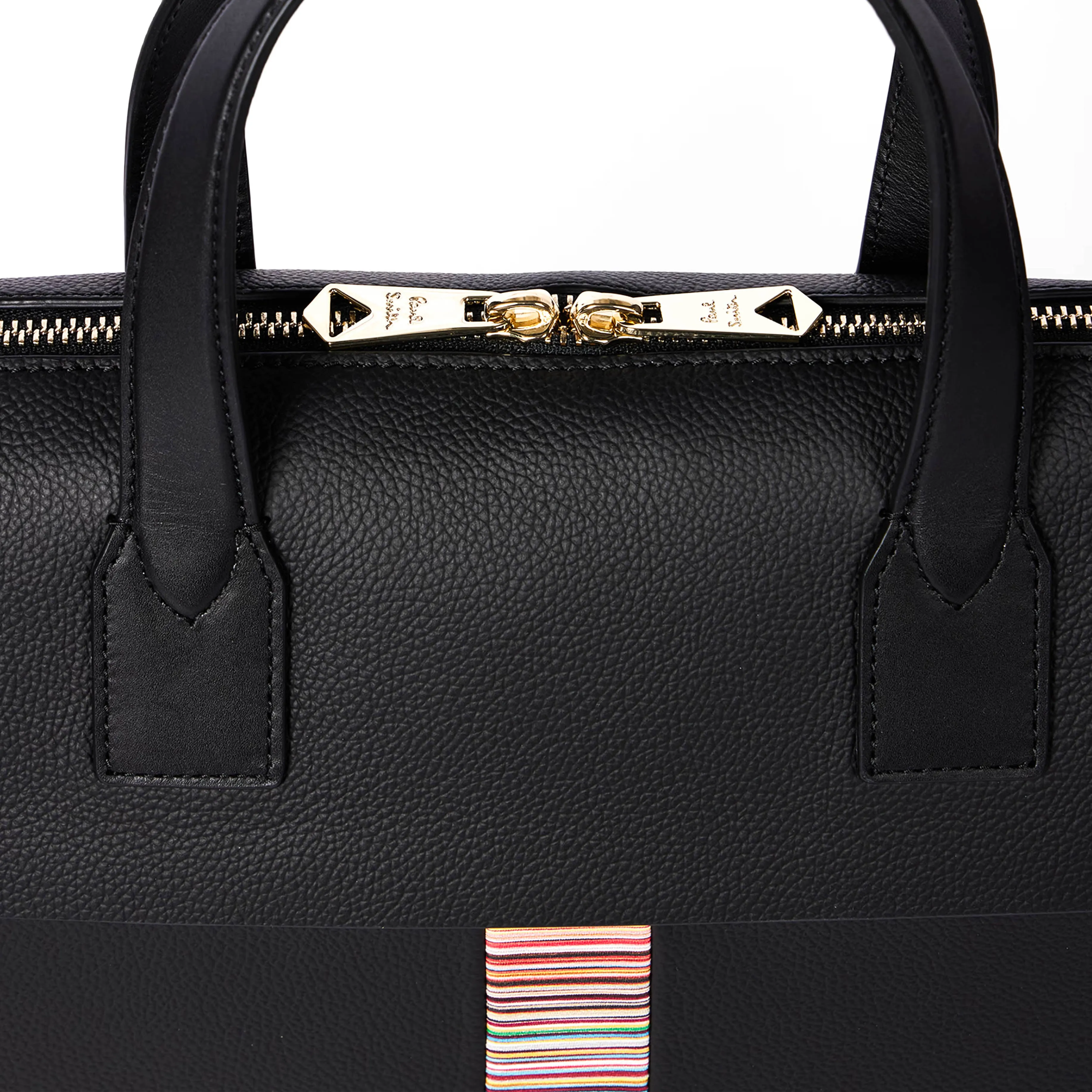 Paul Smith Signature Stripe Folio Bag Black
