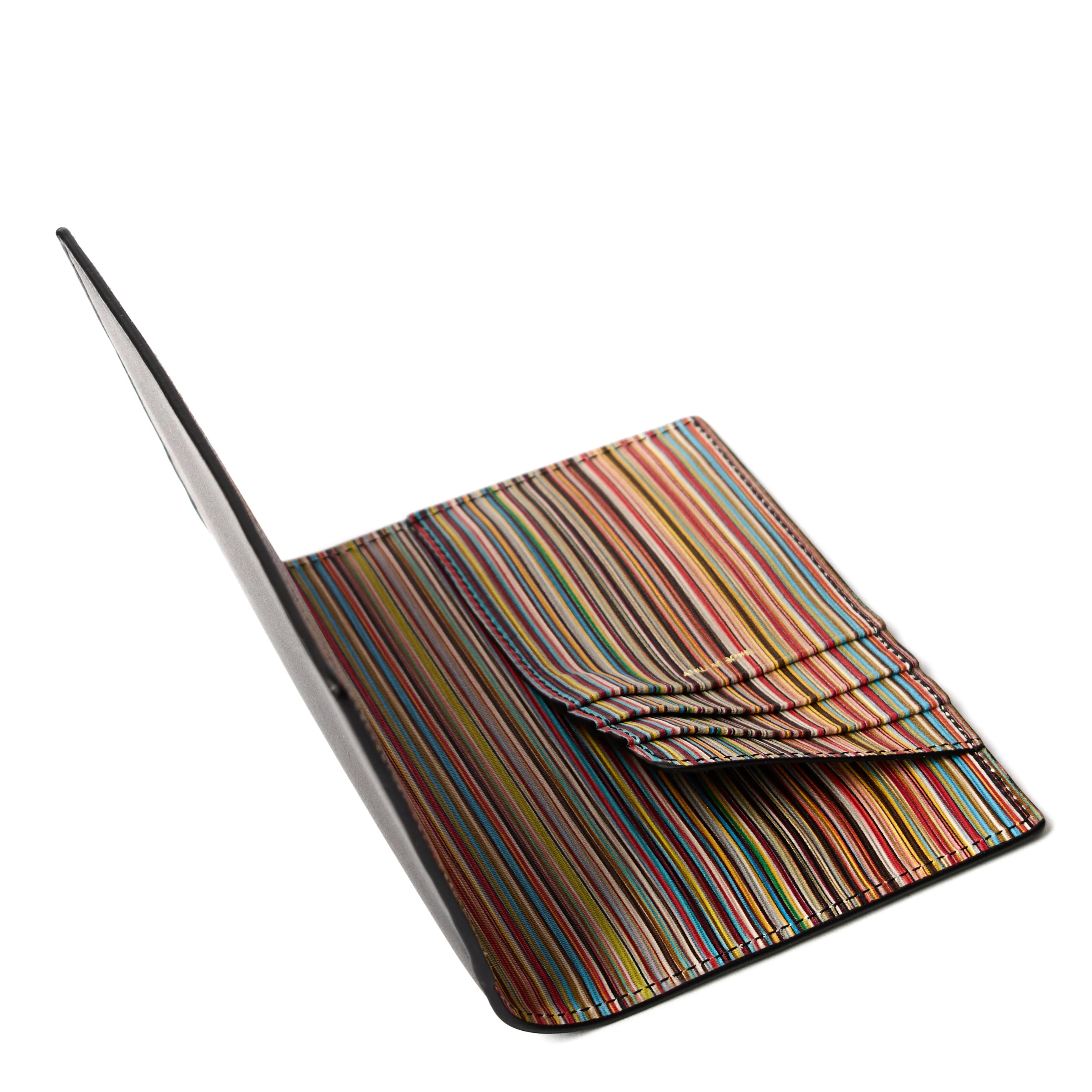 Paul Smith Signature Stripe Passport Cover Black