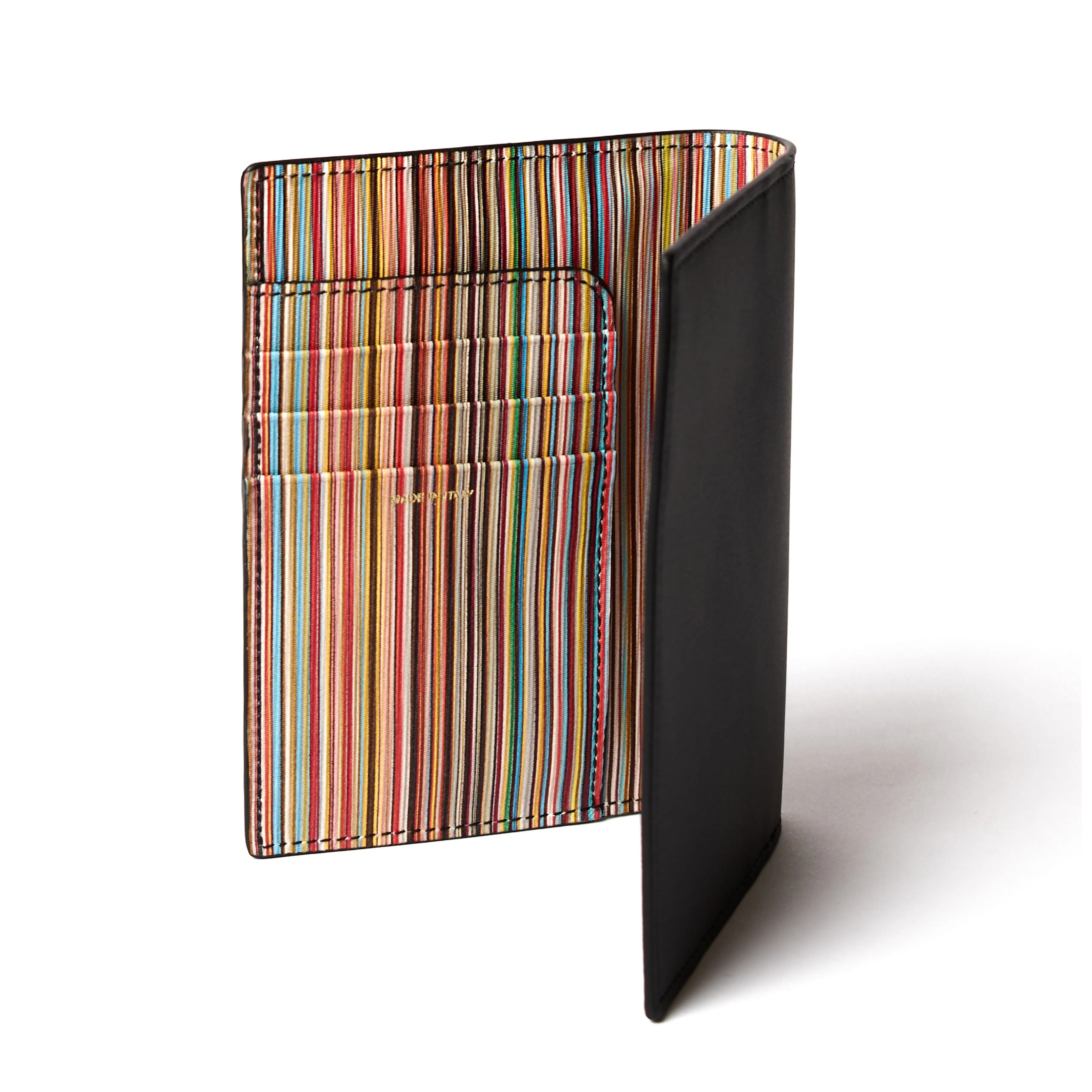 Paul Smith Signature Stripe Passport Cover Black