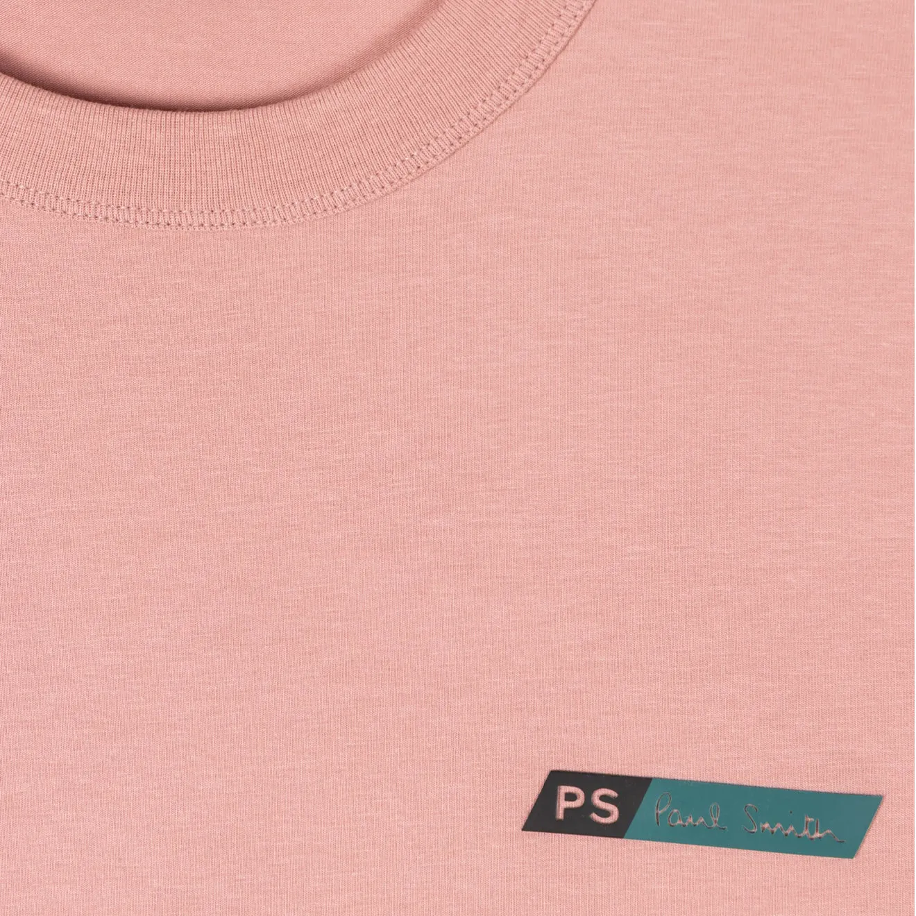 Paul Smith S/S PS Slant Logo Cotton-Blend T-Shirt Pink