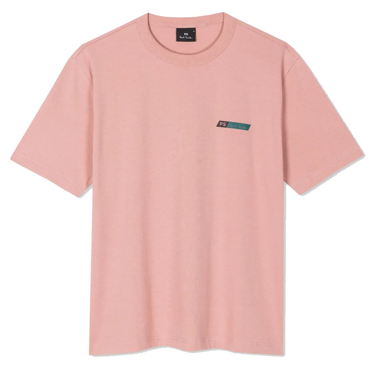 Paul Smith S/S PS Slant Logo Cotton-Blend T-Shirt Pink