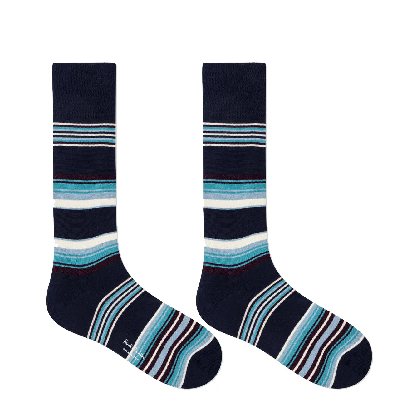Paul Smith Stripe Socks Three Pack Navy Mix