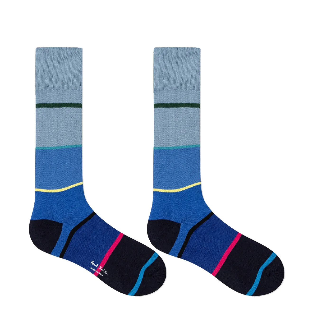 Paul Smith Stripe Socks Three Pack Navy Mix