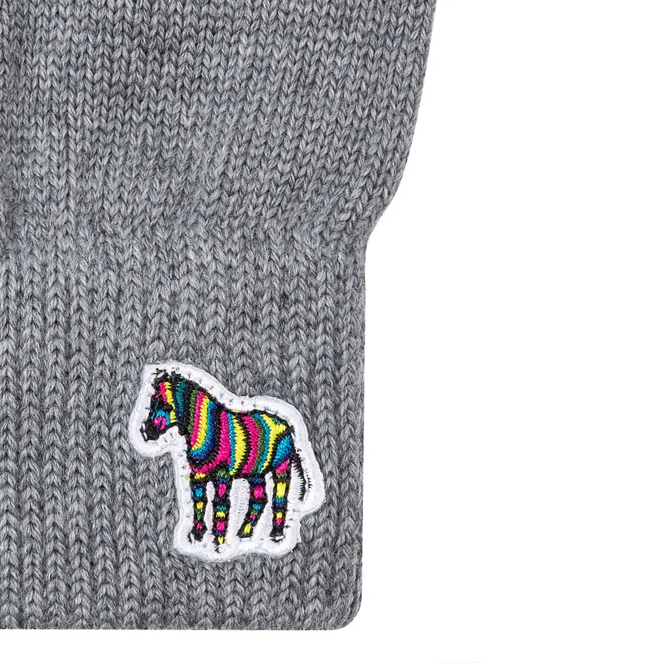 Paul Smith Zebra Logo Wool Gloves Grey