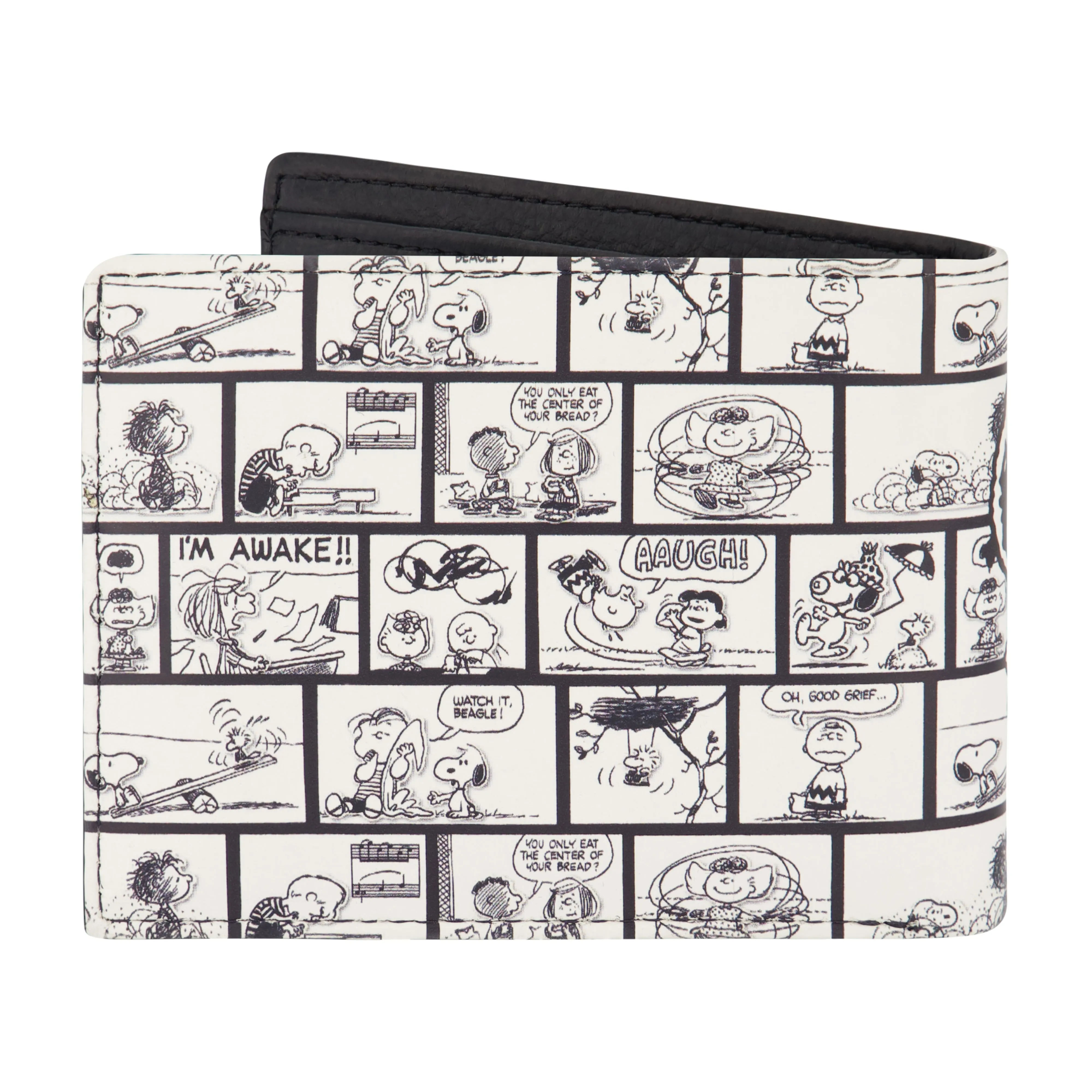 PEANUTS JOE COOL COMIC AOP Bifold Wallet, Slim Wallet with Decorative Tin for Men and Women