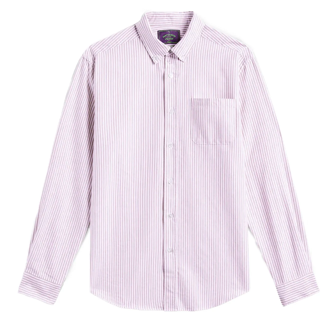 Portuguese Flannel Belavista Stripe L/S Shirt Bordeaux