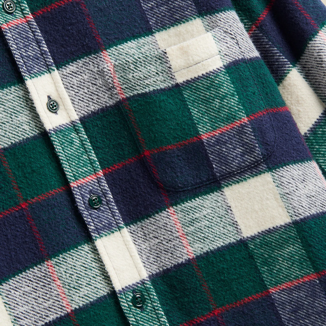 Portuguese Flannel Bottle Shirt Green / Blue