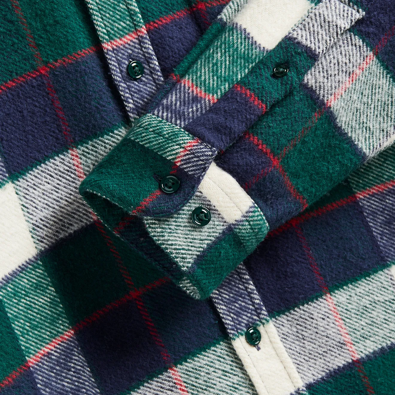 Portuguese Flannel Bottle Shirt Green / Blue