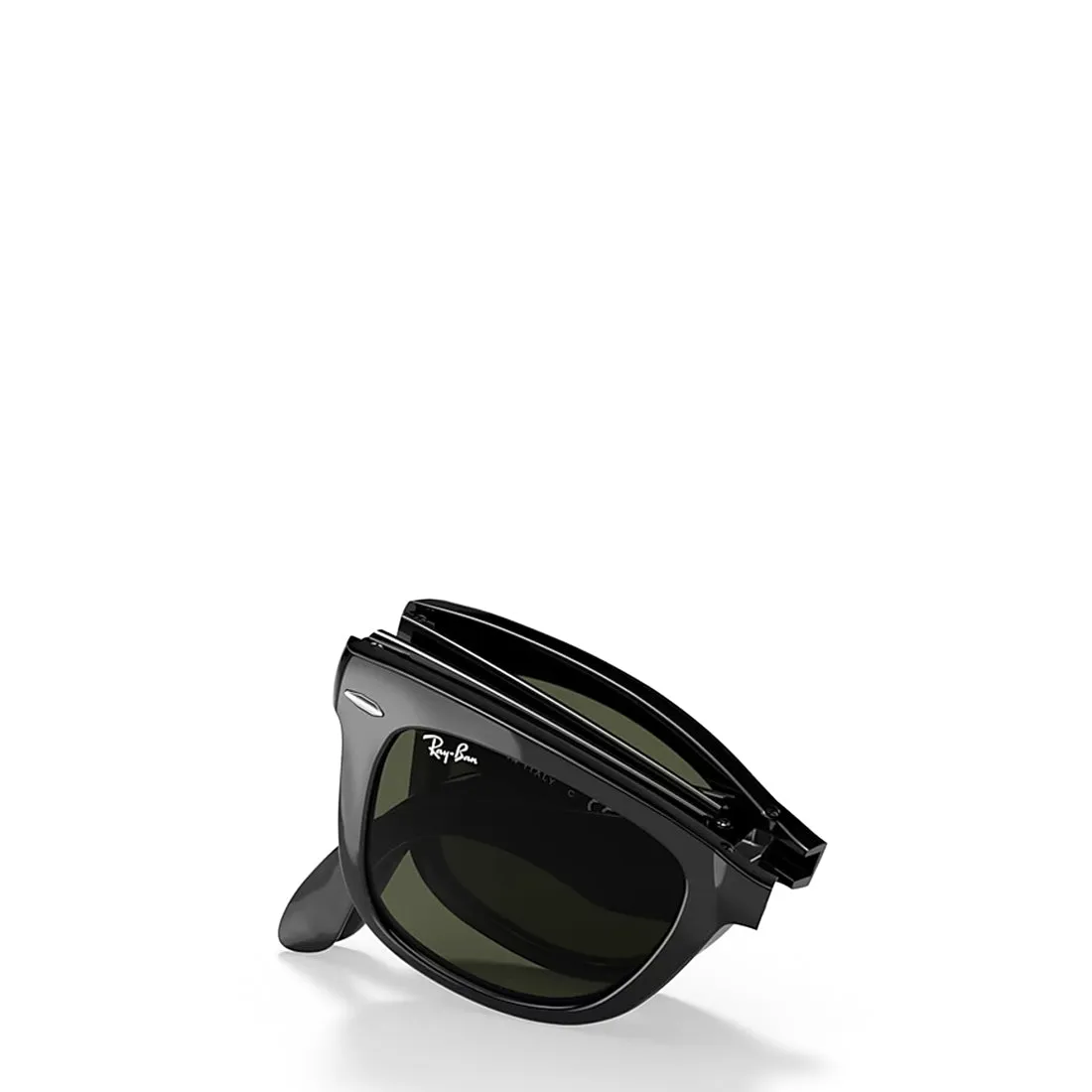 Ray-Ban RB4105 601 501 Wayfarer Folding Classic Sunglasses Polished Black