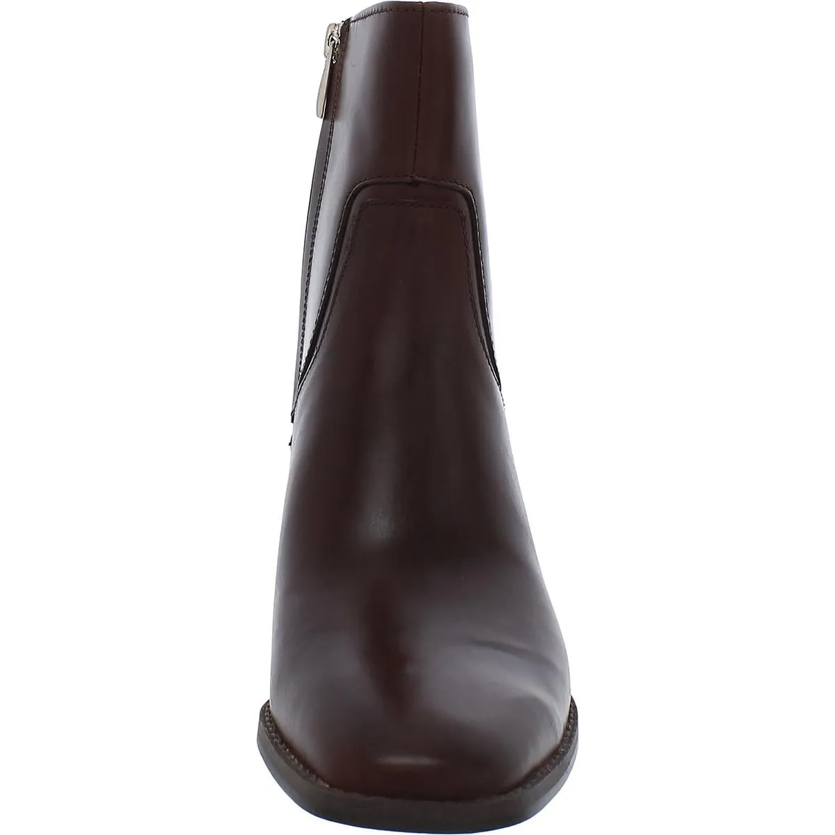 Reformation Erica Womens Leather Stacked Heel Ankle Boots