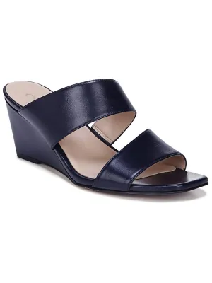 Reformation Vennice Womens Leather Slide Wedge Sandals