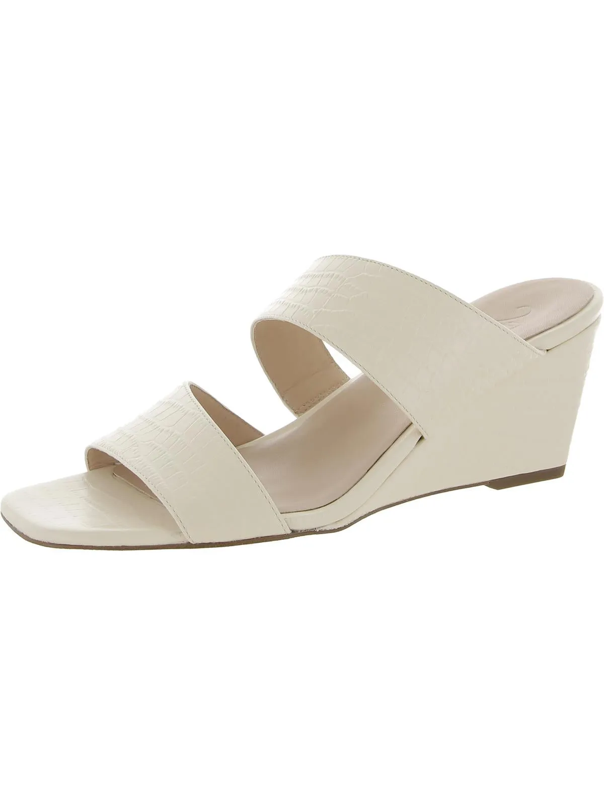Reformation Vennice Womens Leather Slide Wedge Sandals