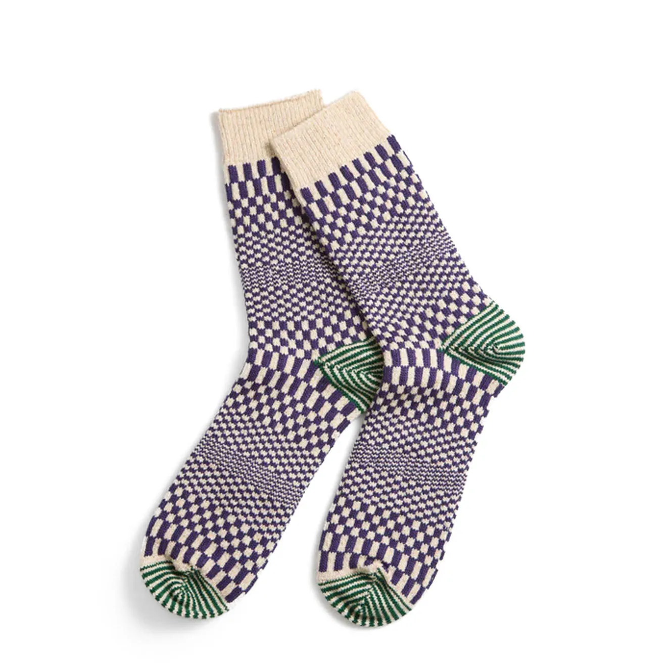 Rototo Checkerboard Sock Blueberry