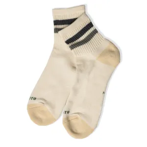 Rototo Two Stripe Sock Charcoal / Gray