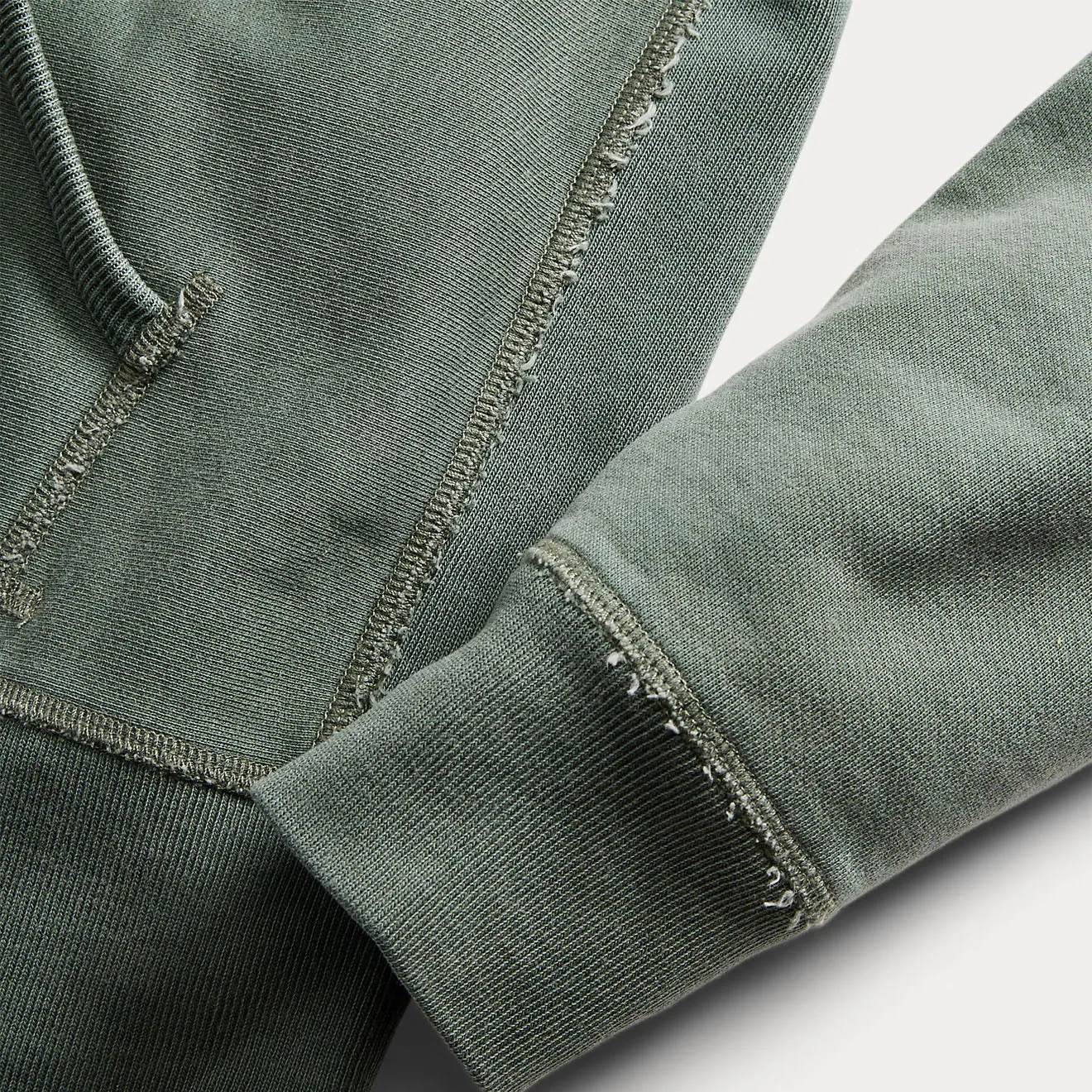 RRL by Ralph Lauren Garment-Dyed Fleece Hoodie Collegiate Green