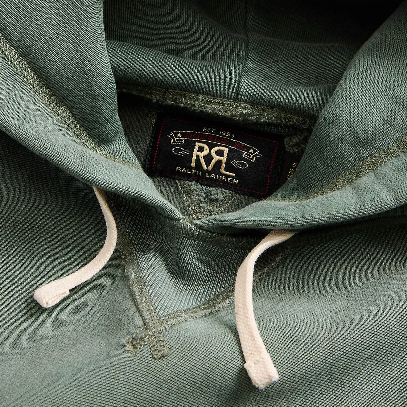 RRL by Ralph Lauren Garment-Dyed Fleece Hoodie Collegiate Green