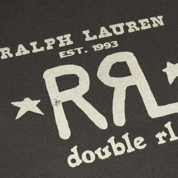 RRL by Ralph Lauren Graphic Logo T-Shirt Faded Black Canvas