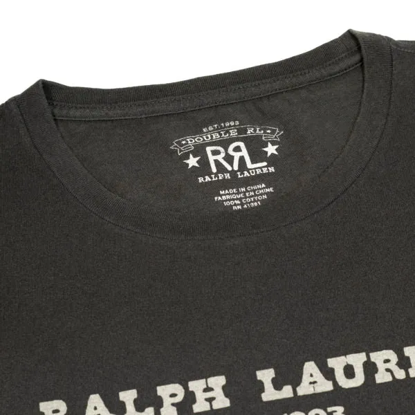RRL by Ralph Lauren Graphic Logo T-Shirt Faded Black Canvas