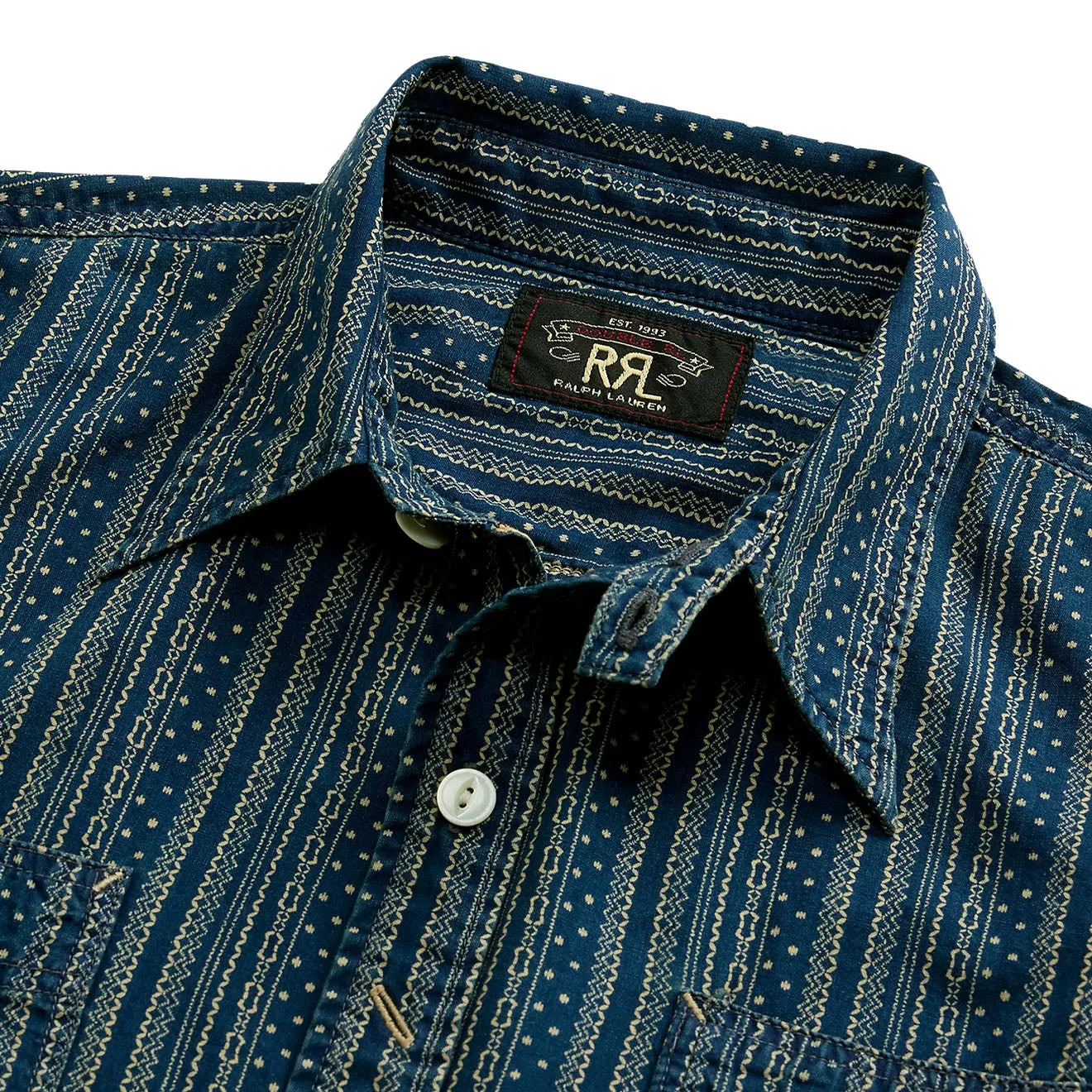 RRL By Ralph Lauren Indigo Print Workshirt Indigo