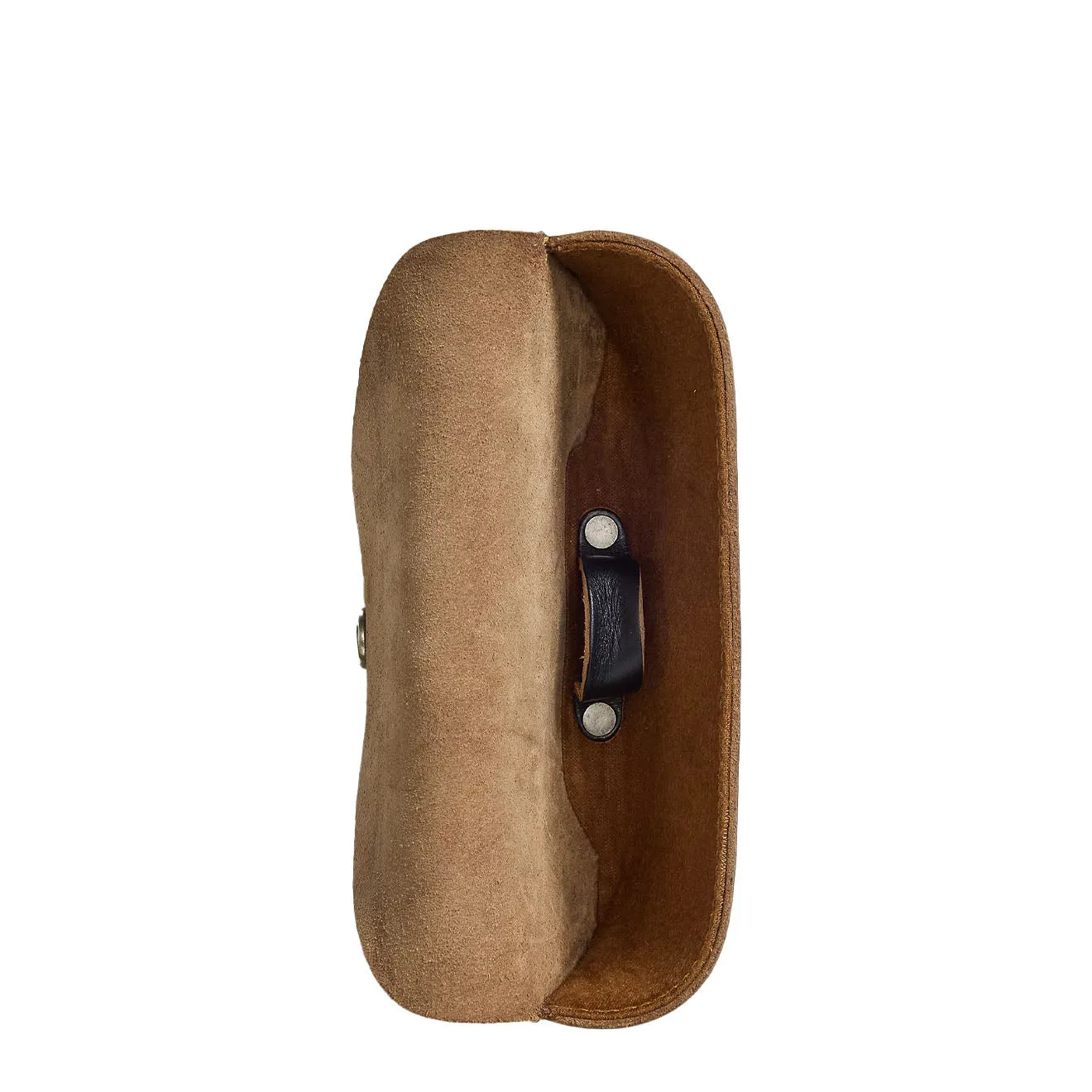 RRL By Ralph Lauren Leather Eyeglass Case Black Over Brown
