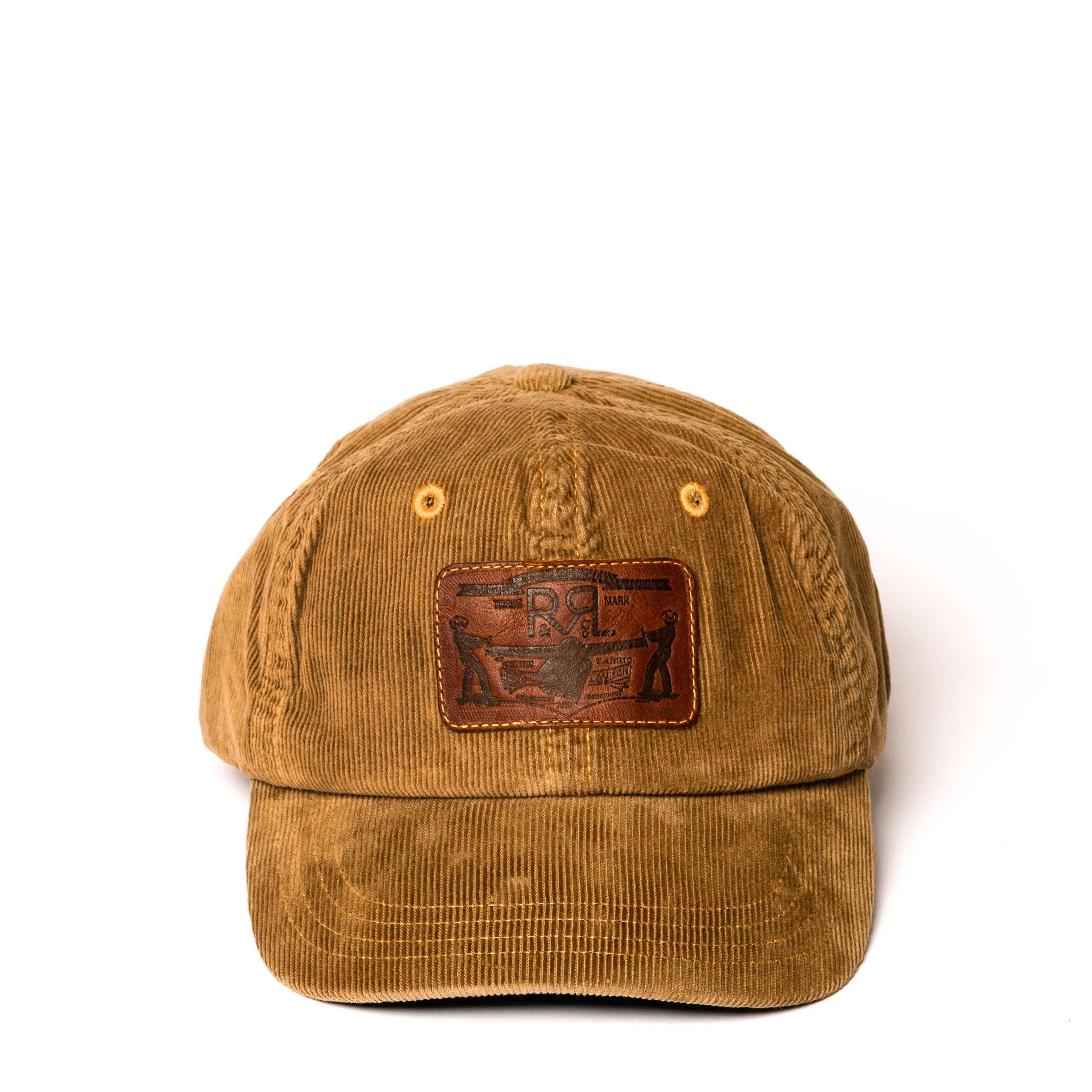 RRL By Ralph Lauren Leather-Patch Corduroy Trucker Cap Tan