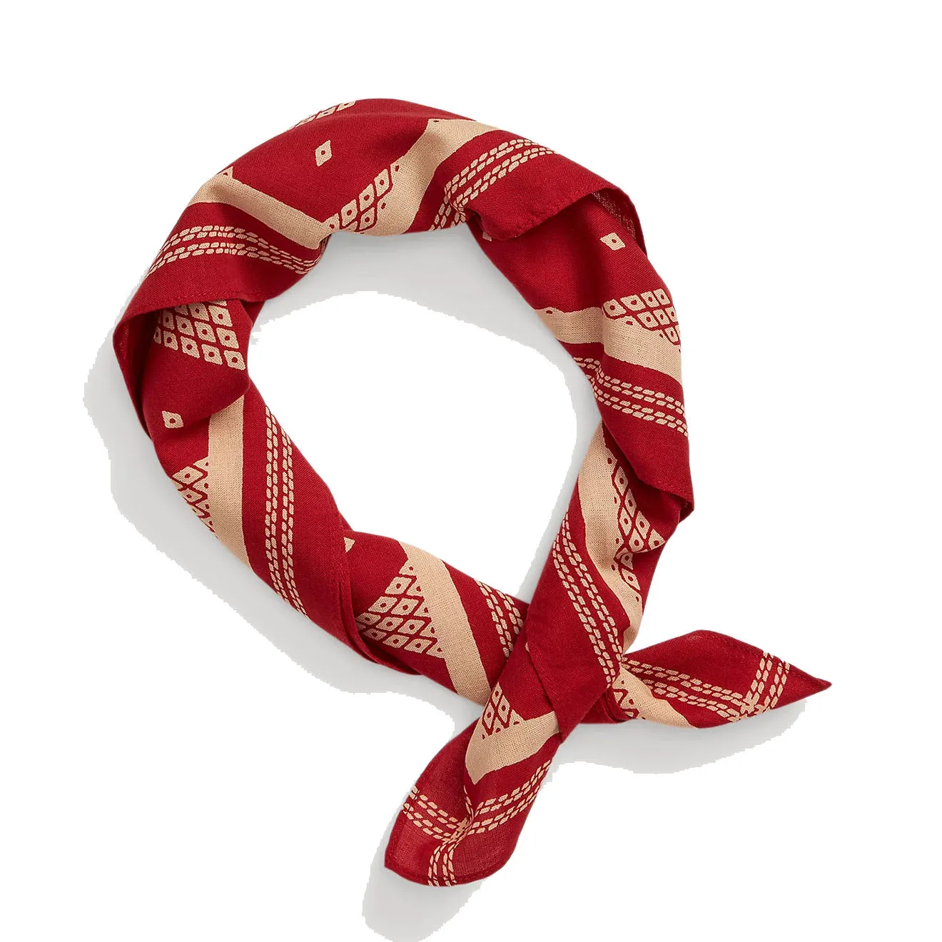 RRL by Ralph Lauren Logo Cotton Bandana Turkey Red/Cream