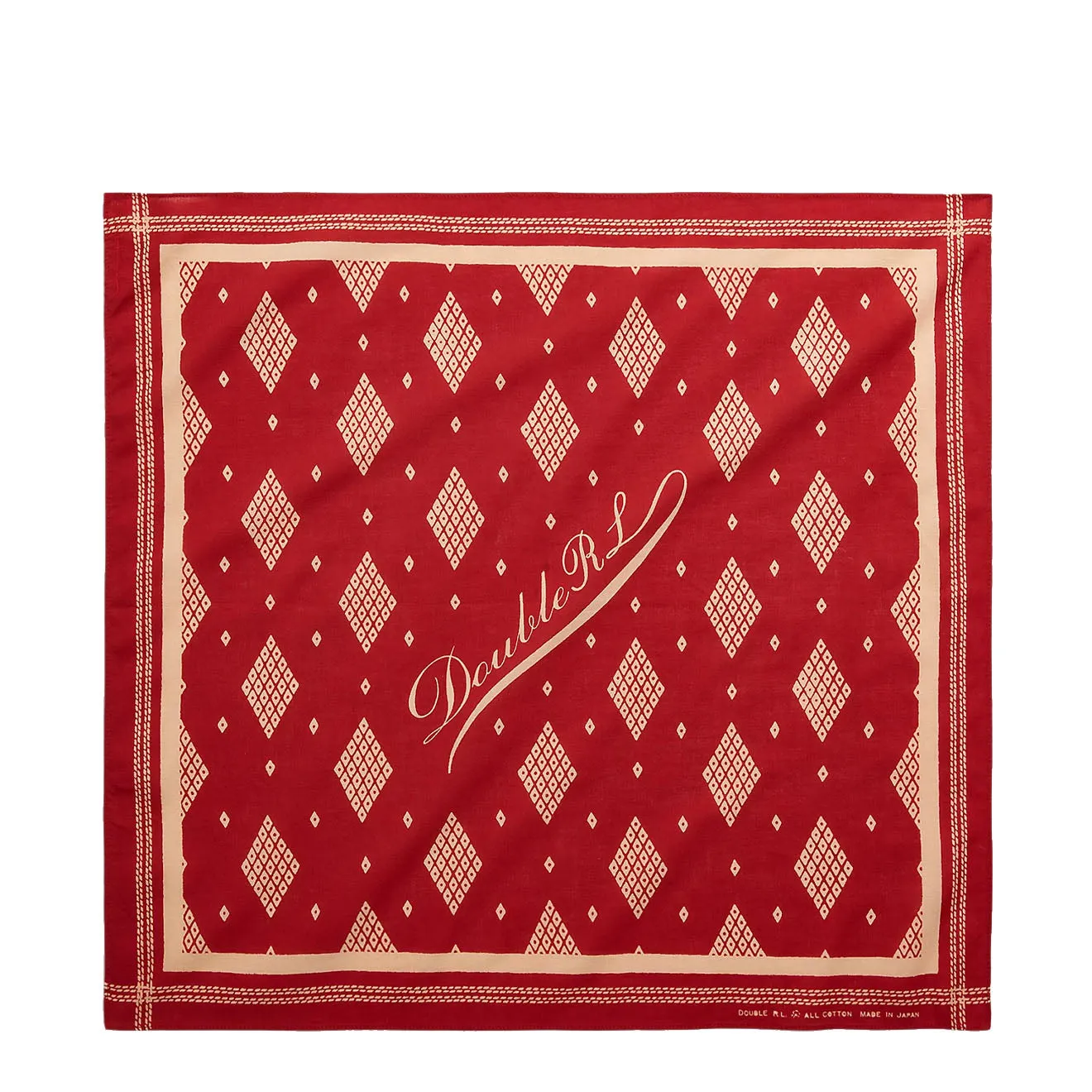 RRL by Ralph Lauren Logo Cotton Bandana Turkey Red/Cream