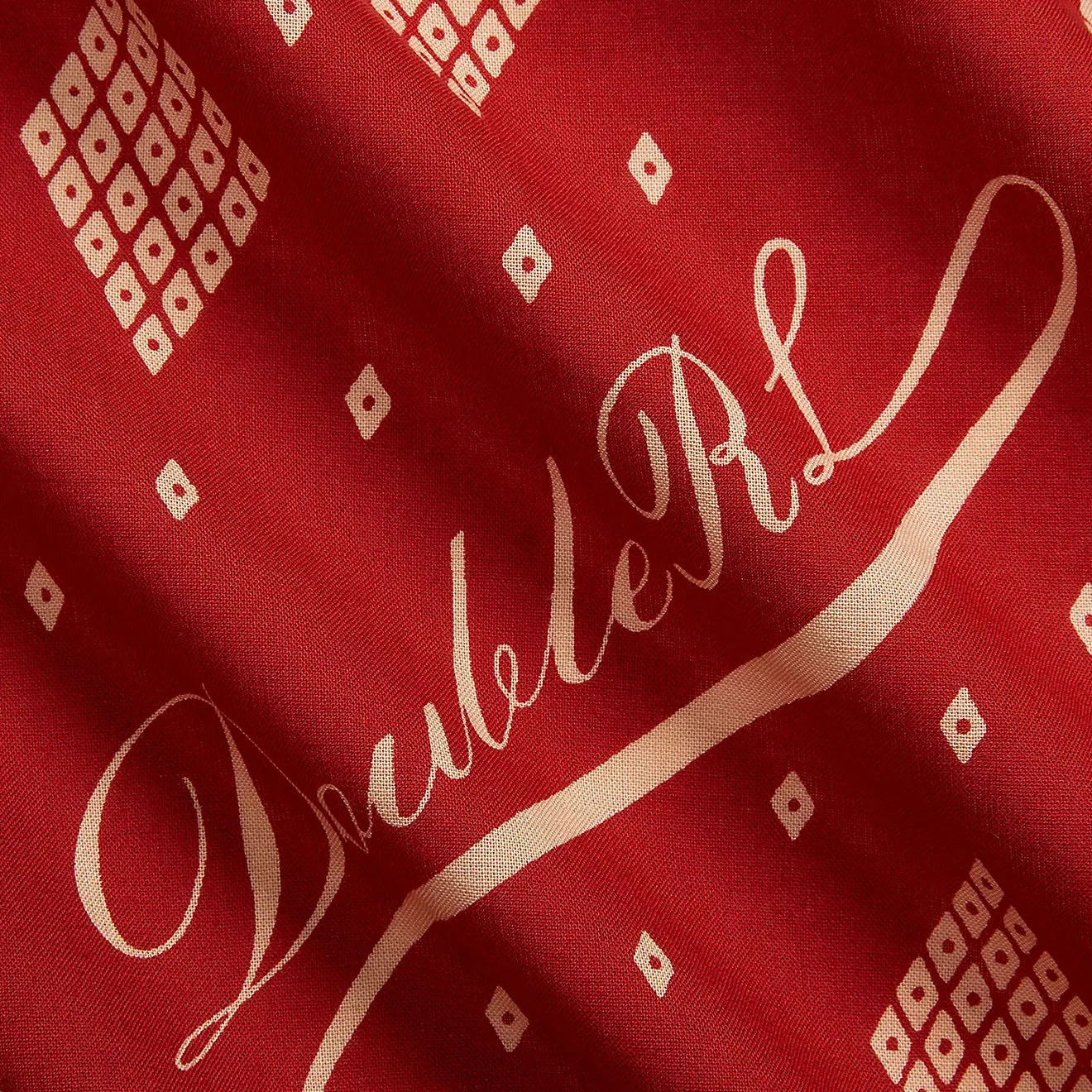 RRL by Ralph Lauren Logo Cotton Bandana Turkey Red/Cream