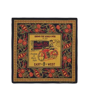 RRL By Ralph Lauren Motorcyclist-Print Cotton Bandanna Navy/Yellow/Red