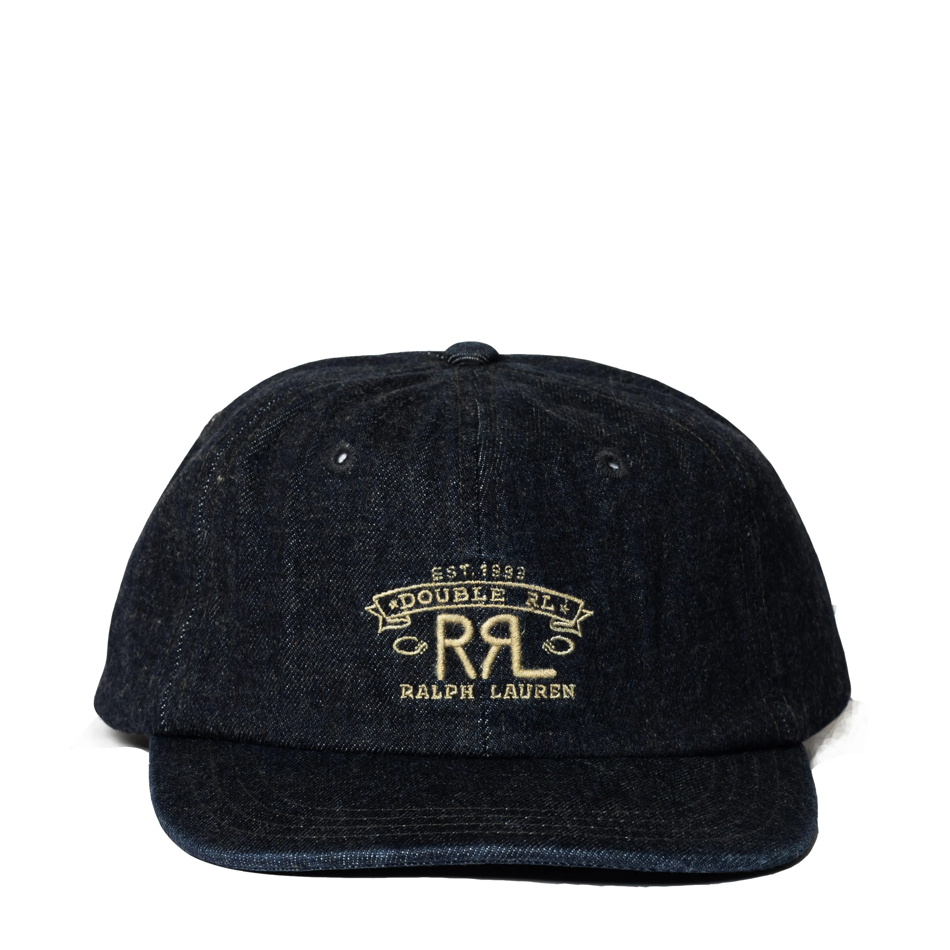 RRL By Ralph Lauren Ranch Logo Denim Ball Cap Rinse