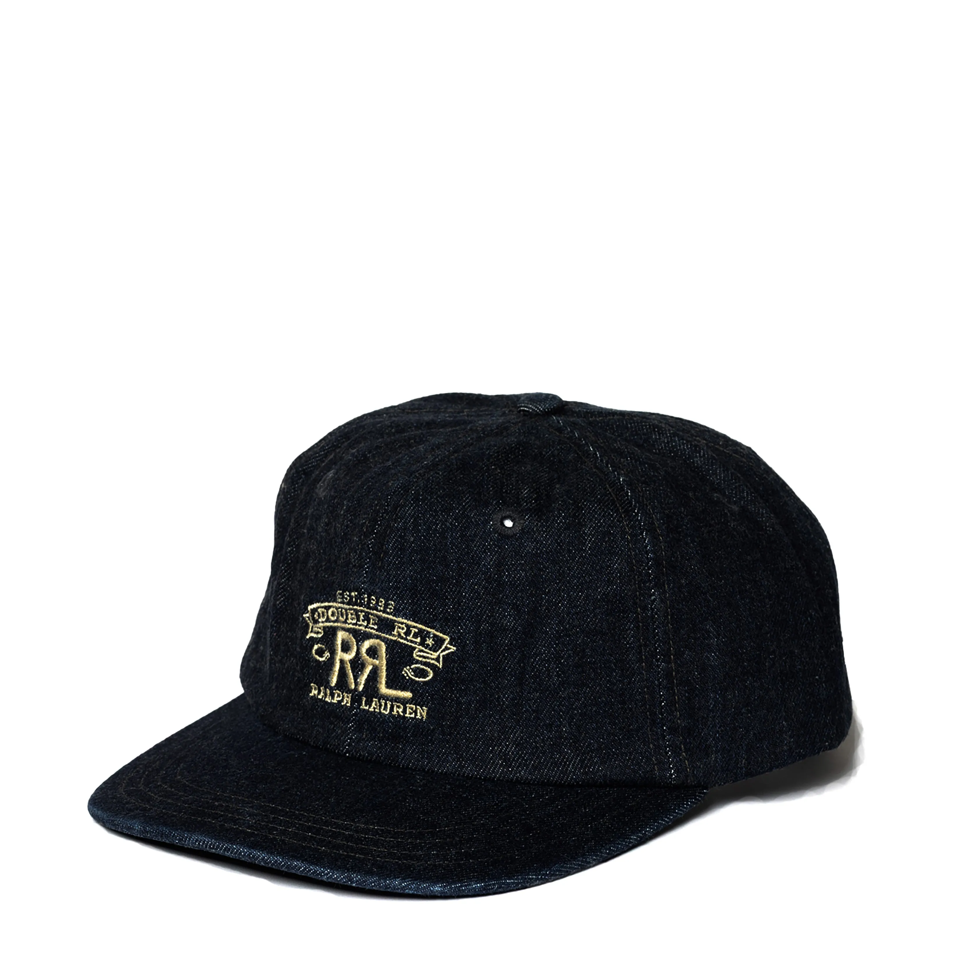 RRL By Ralph Lauren Ranch Logo Denim Ball Cap Rinse