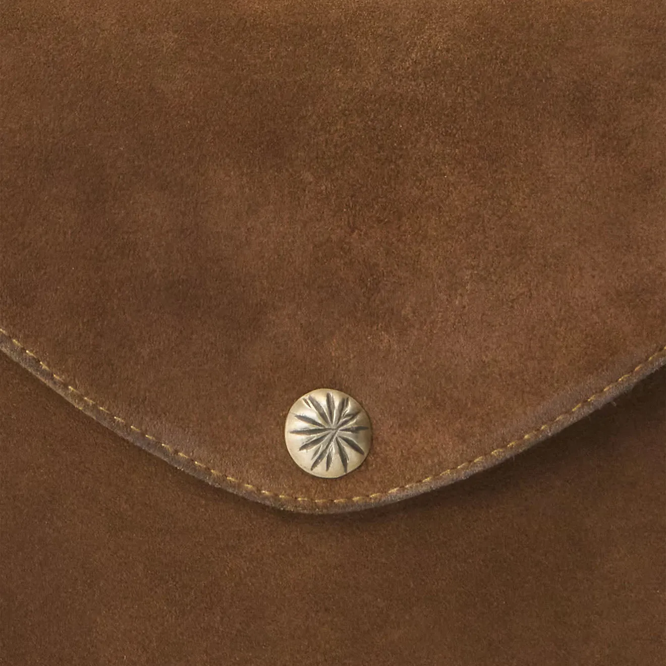 RRL By Ralph Lauren Roughout Suede Crossbody Bag Brown