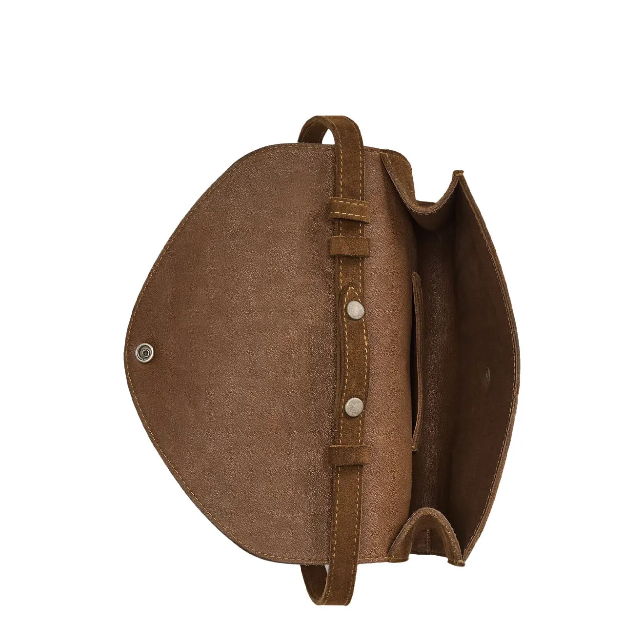 RRL By Ralph Lauren Roughout Suede Crossbody Bag Brown