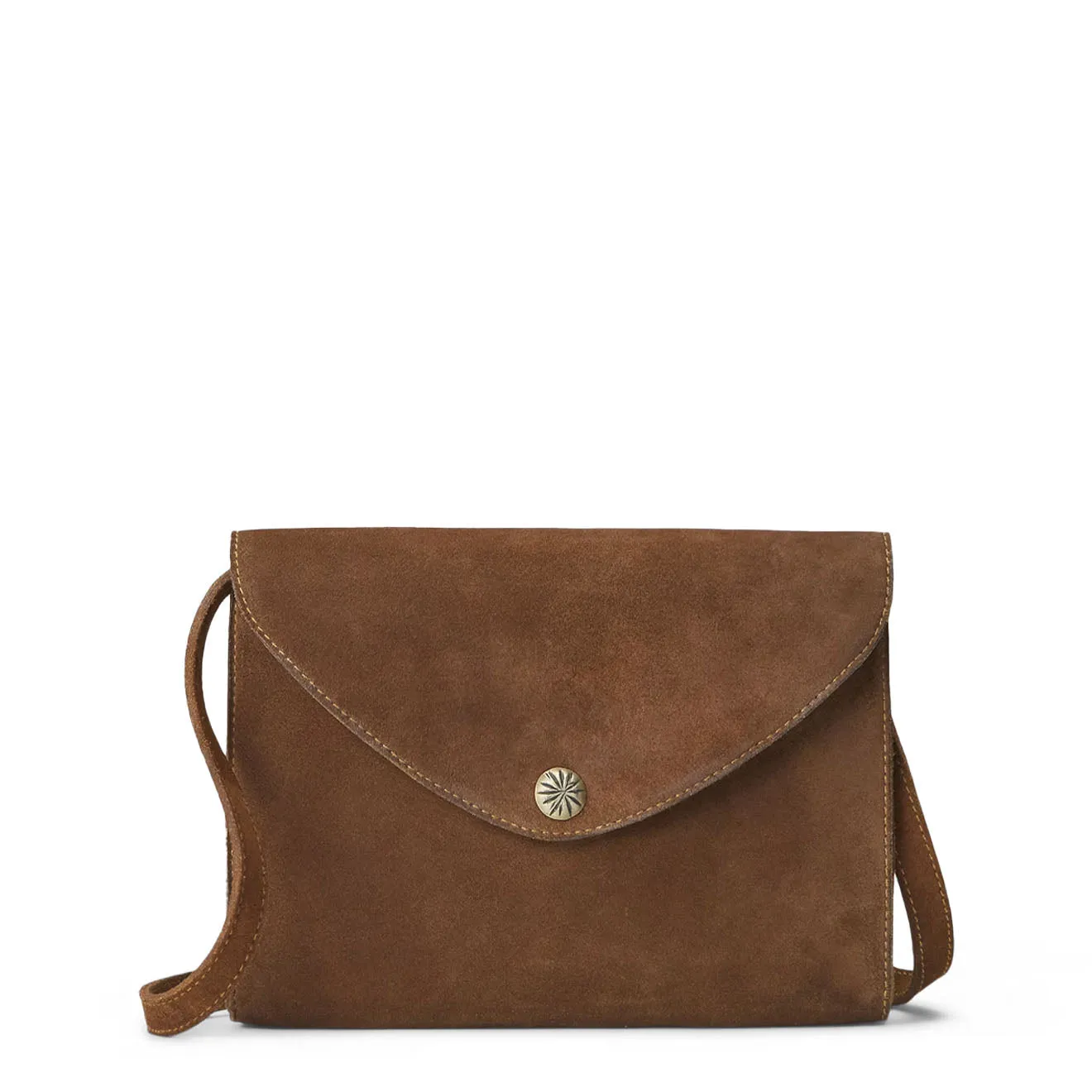 RRL By Ralph Lauren Roughout Suede Crossbody Bag Brown