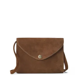 RRL By Ralph Lauren Roughout Suede Crossbody Bag Brown