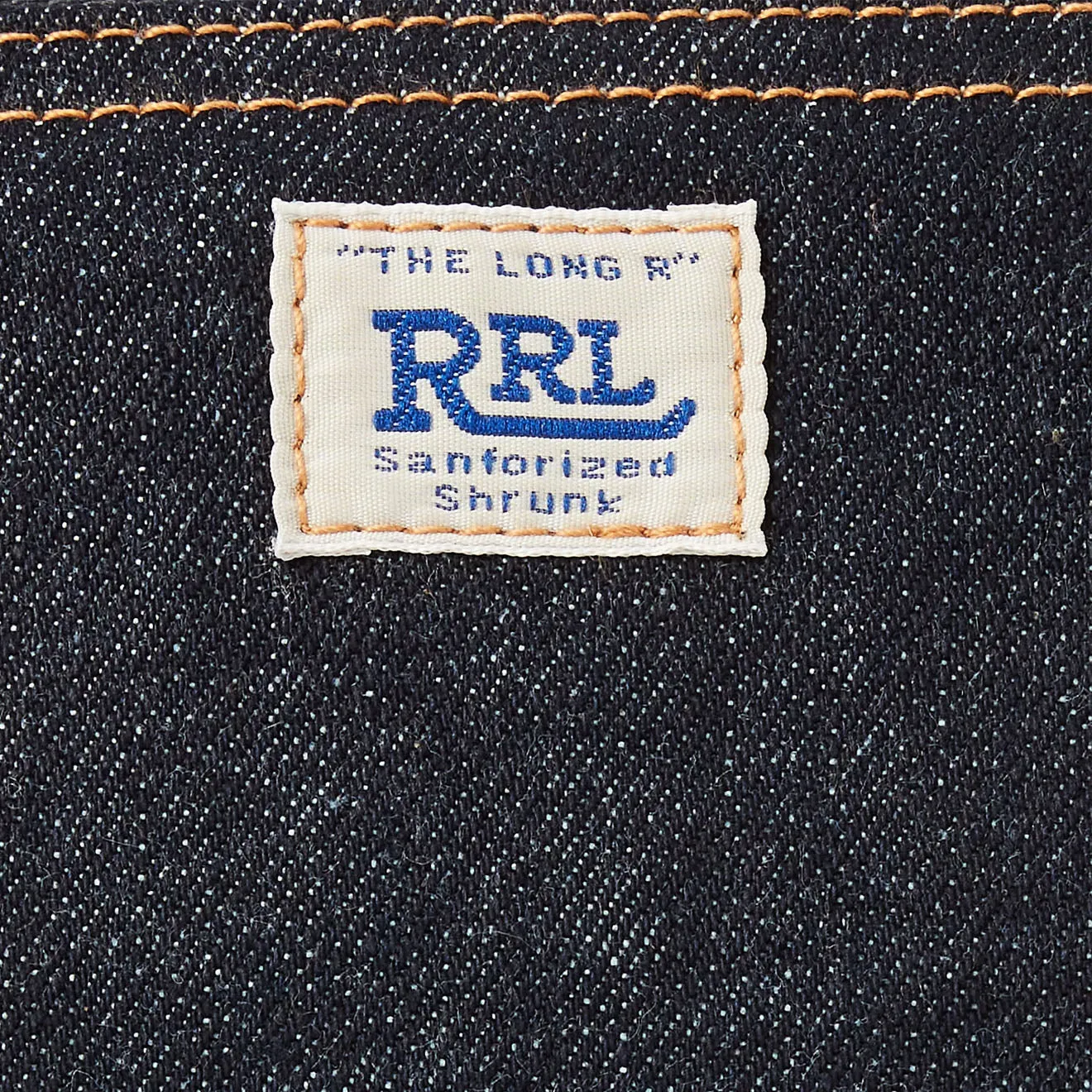 RRL By Ralph Lauren Suede-Trim Denim Pouch Indigo