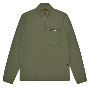 Sealskinz Bunwell Half Zip Funnel Neck Sweater Olive